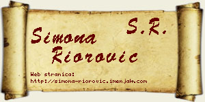 Simona Riorović vizit kartica